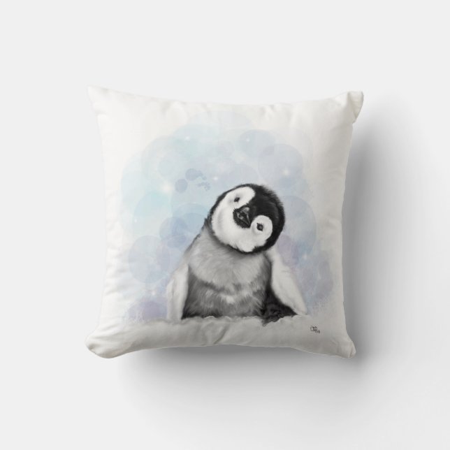 Almohada de los pingüinos del bebé (Anverso)