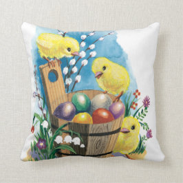 Almohada de los polluelos de Pascua del vintage