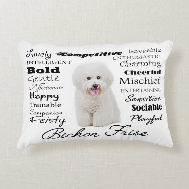 Almohada de los rasgos de Bichon (Anverso)