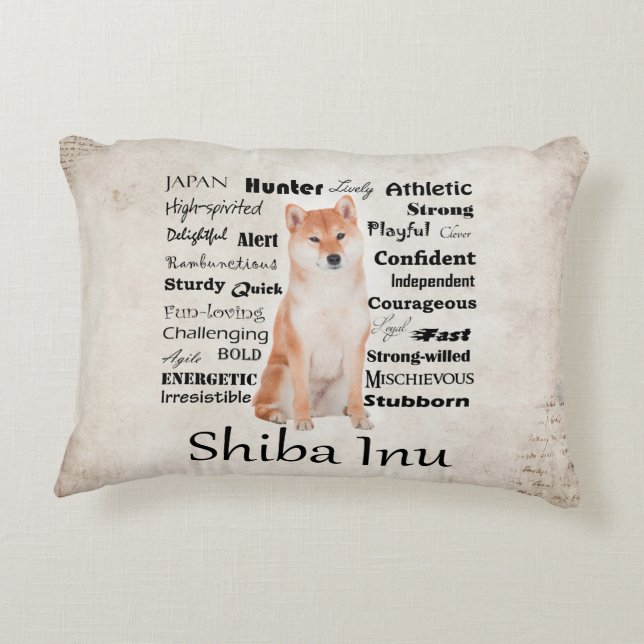 Almohada de los rasgos de Shiba Inu (Reverso)