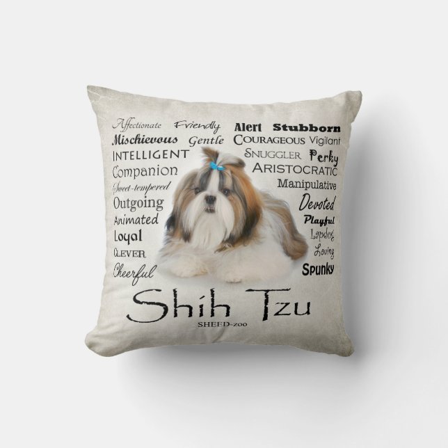 Almohada de los rasgos de Shih Tzu (Anverso)