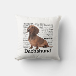 Almohada de los rasgos del Dachshund