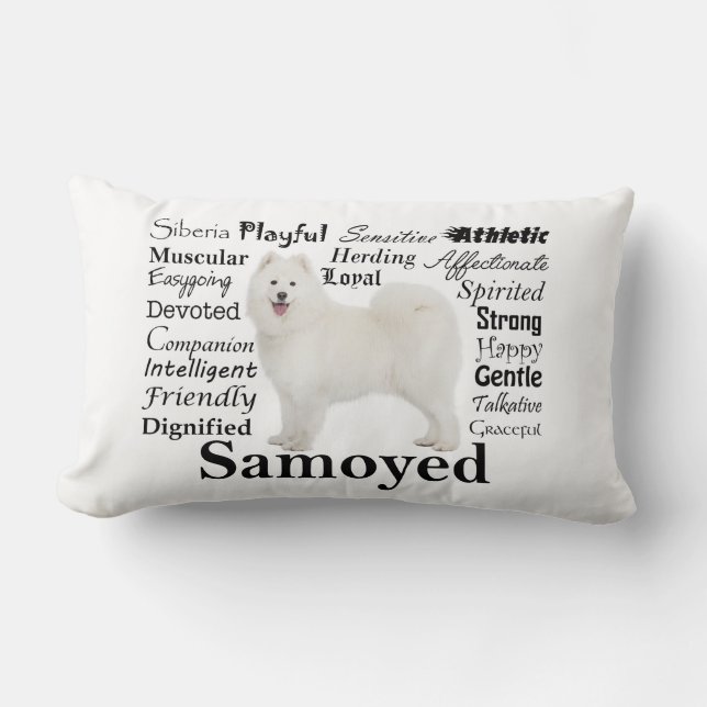 Almohada de los rasgos del samoyedo (Anverso)