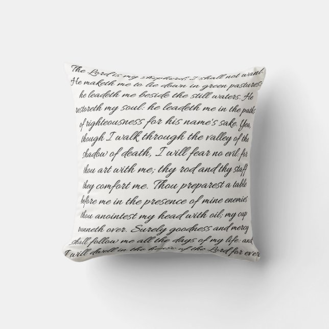 Almohada de los salmos 23 (Anverso)