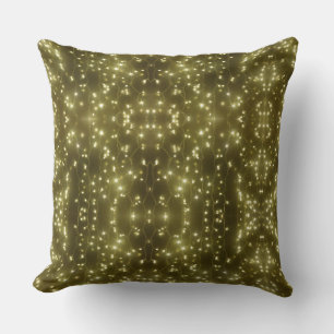 Almohada de luces doradas brillantes