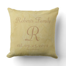 Almohada de lujo con monograma personalizado