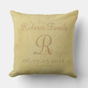 Almohada de lujo con monograma personalizado