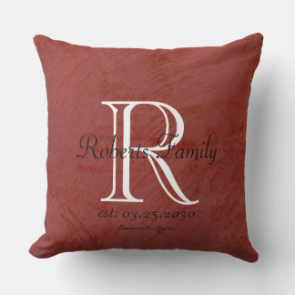 Almohada de lujo con monograma personalizado