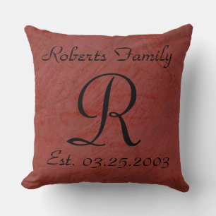 Almohada de lujo con monograma personalizado