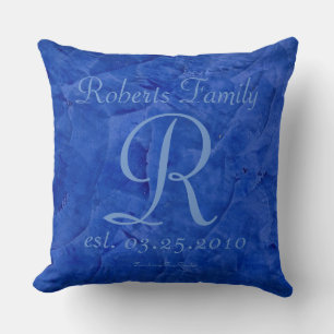 Almohada de lujo con monograma personalizado