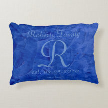 Almohada de lujo con monograma personalizado
