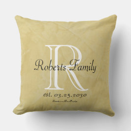 Almohada de lujo con monograma personalizado