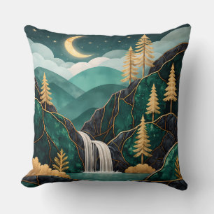 Almohada de lujo Kintsugi de cascada de montaña