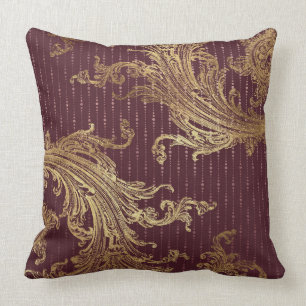 Almohada de lujo reversible del Victorian del oro