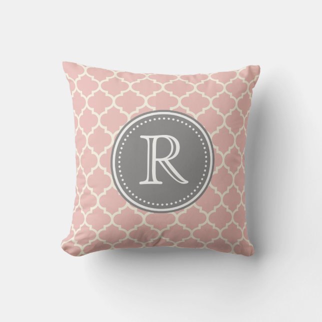 Almohada de lujo rosada del personalizado del (Anverso)