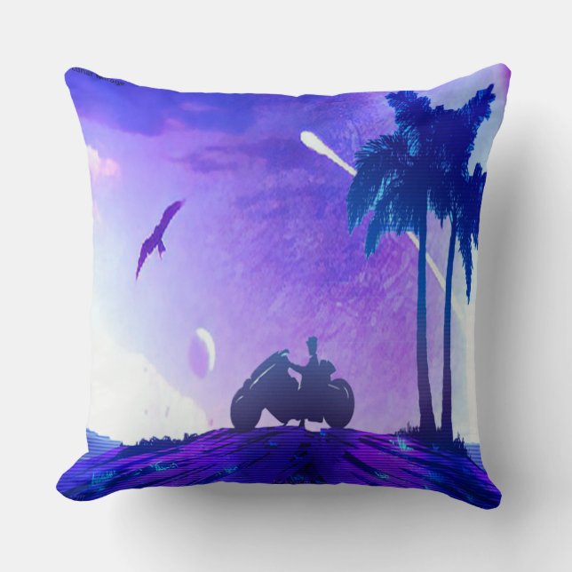 Almohada de Lunar Mirage – Arte digital palestino (Anverso)
