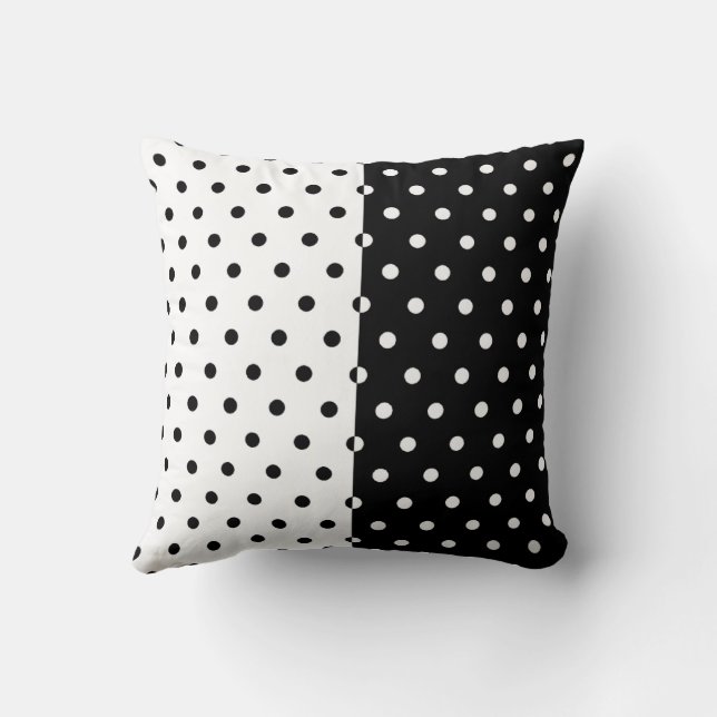 Almohada de lunares en blanco y negro (Reverso )