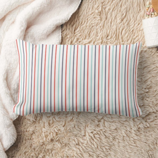 Almohada de madera blanca con patrón de línea vert (Manta)
