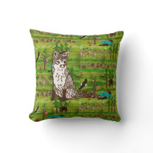 Almohada de madera del paisaje de la insignia con