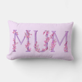 Almohada de madera rosa púrpura de Mamá