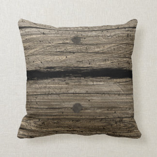 Almohada de madera rústica del tablón