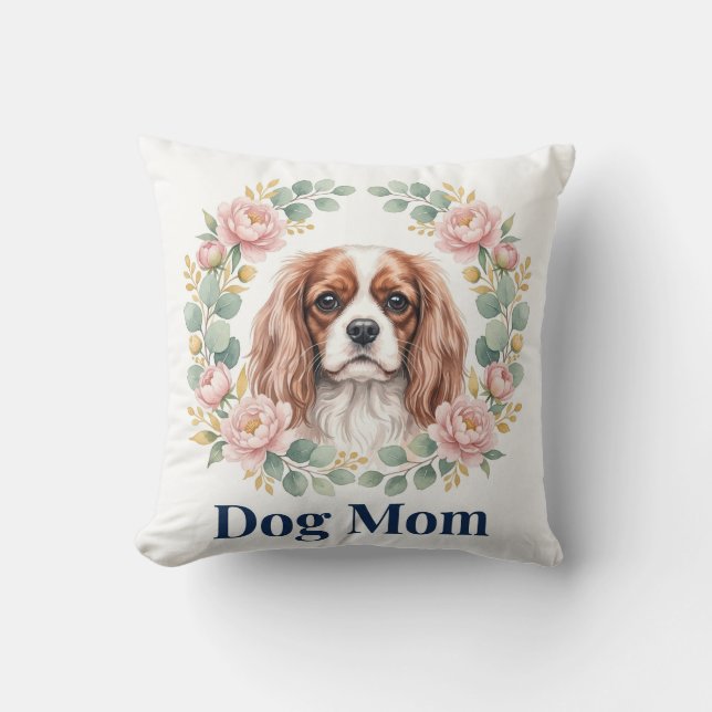 Almohada de mamá de perro Cavalier King Charles (Anverso)