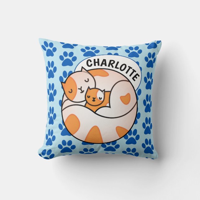 Almohada de Mamá y Gatitos (Anverso)