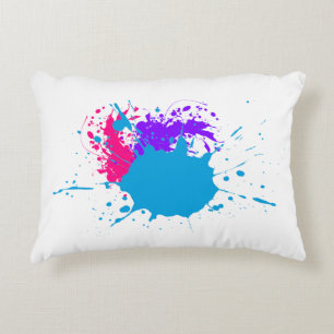 Almohada de mancha de pintura abstracta