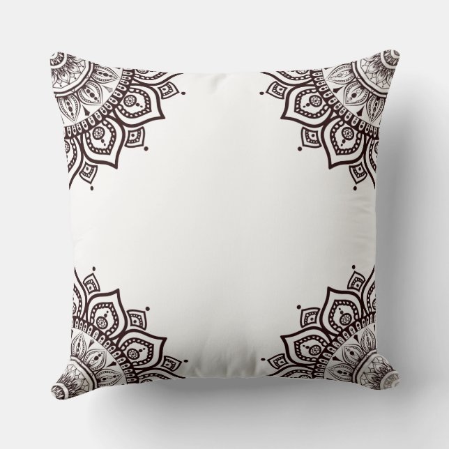 Almohada de mandala bohemio (Reverso )