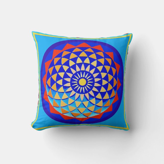 Almohada de Mandala de Paz y Amor (Anverso)