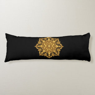 Almohada de Mandala Dorada Decoración de Lujo para