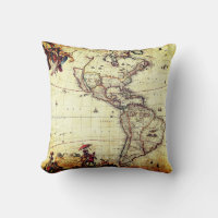 Almohada de mapas antiguos