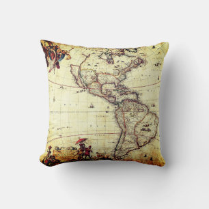 Almohada de mapas antiguos