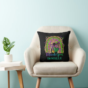 Almohada de Mardi Gras de arcoíris