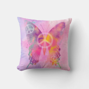 Almohada de mariposa acuarela personalizada