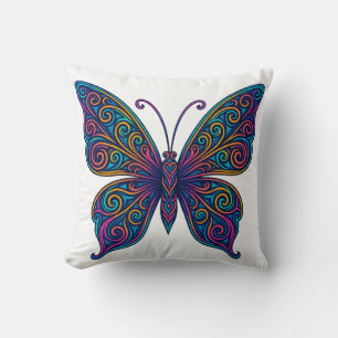 Almohada de Mariposa Colorida