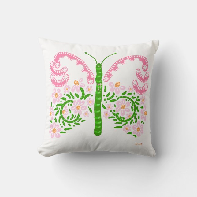 almohada de mariposa de novia (Anverso)