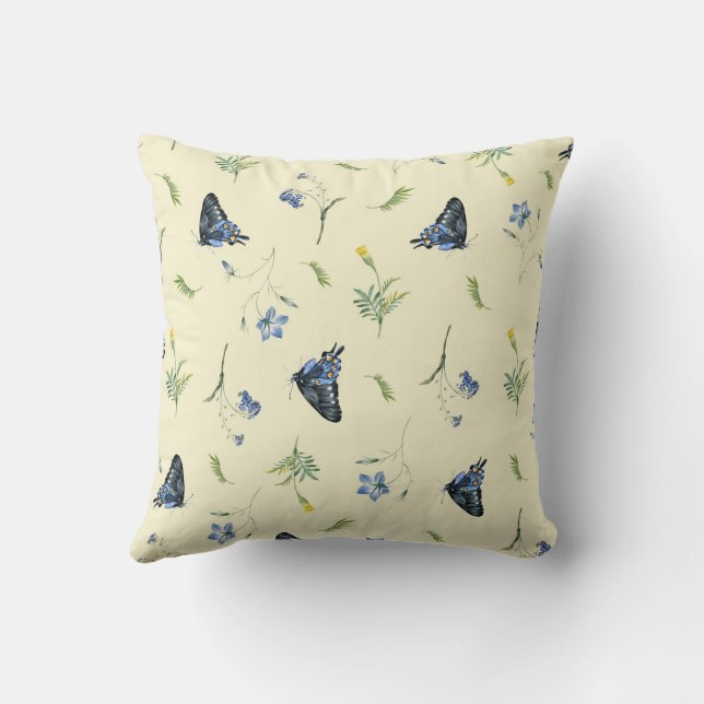 almohada de mariposa de verano para la abuela, par (Reverso)