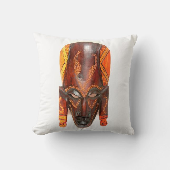 almohada de máscara africana (Anverso)