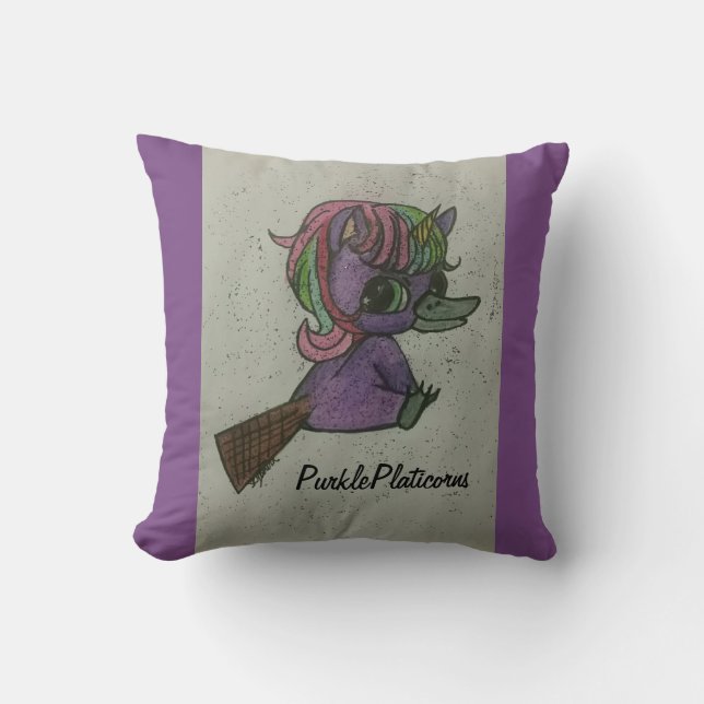 almohada de mascota del equipo de platicors purkle (Anverso)