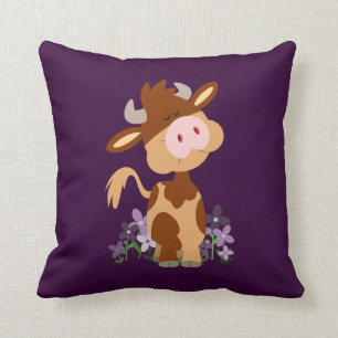 Almohada de masticación linda de la vaca del