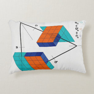 Almohada de matemáticas del teorema de Pitágoras e