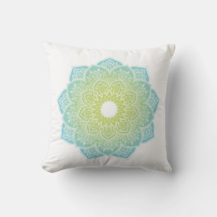 almohada de meditación con mandarala verde verde a