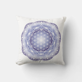 almohada de meditación Mandala Luminoso púrpura
