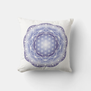 almohada de meditación Mandala Luminoso púrpura