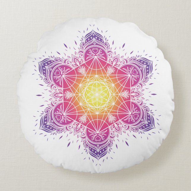 almohada de meditación | mandala | metatrón (Anverso)
