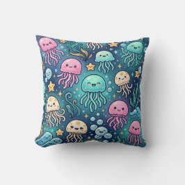 Almohada de Medusa Brillante – Océano Pastel
