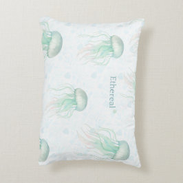 Almohada de medusa etérea azul turquesa