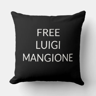 Almohada de mensaje de apoyo a Luigi Mangione