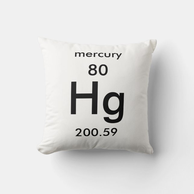Almohada de Mercury del cuadro periódico 80 (Anverso)
